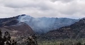 Chota: Incendio en Cerro Chingueray (Video)