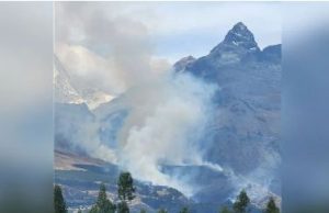 ÁNCASH: INCENDIO FORESTAL AFECTÓ PARTE DE LA RESERVA DEL PARQUE NACIONAL HUASCARÁN