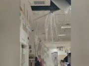 JUNÍN: TECHO DE HOSPITAL COLAPSA TRAS FUERTE LLUVIA TORRENCIAL