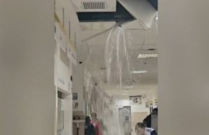 JUNÍN: TECHO DE HOSPITAL COLAPSA TRAS FUERTE LLUVIA TORRENCIAL