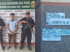 LORETO: DETIENEN A ALUMNO POR INCENDIAR SU COLEGIO Y DEJAR CONSIGNAS SENDERISTAS EN REQUENA