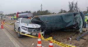 LURÍN: DOS MUERTOS Y MÁS DE DIEZ HERIDOS DEJÓ TRIPLE CHOQUE EN LA PANAMERICANA SUR