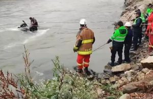 LA OROYA: TRES INTEGRANTES DE UNA FAMILIA FALLECEN POR CAÍDA DE AUTO AL RÍO MANTARO