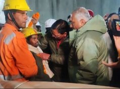 RESCATAN CON ÉXITO A LOS 41 TRABAJADORES ATRAPADOS POR 17 DÍAS EN UN TÚNEL EN LA INDIA