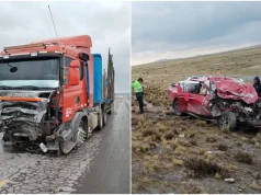 SEIS MUERTOS TRAS VIOLENTO CHOQUE ENTRE CAMIONETA Y TRÁILER EN CARRETERA AREQUIPA-PUNO