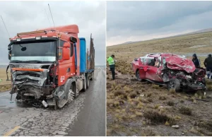 SEIS MUERTOS TRAS VIOLENTO CHOQUE ENTRE CAMIONETA Y TRÁILER EN CARRETERA AREQUIPA-PUNO