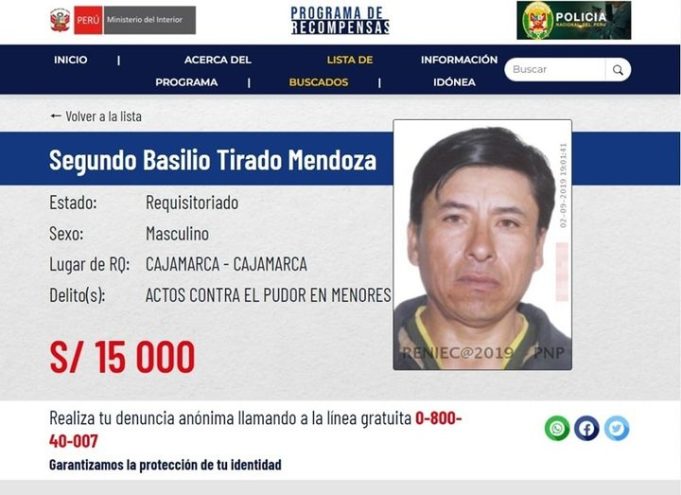 CAJAMARCA: PNP CAPTURA A SUJETO POR EL DELITO DE ACTOS CONTRA EL PUDOR A MENOR DE EDAD CAJAMARCA.