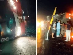 MÁS DE 30 PERSONAS QUEDAN GRAVEMENTE HERIDAS TRAS VOLCADURA DE BUS EN CHINCHA