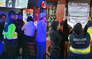 CHOTA: AUTORIDADES REALIZAN OPERATIVO A BARES Y CANTINAS