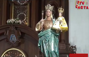 DEVELACIÓN DE LA RESTAURACIÓN DE LA IMAGEN PATRONA DE CHOTA (VIDEO)