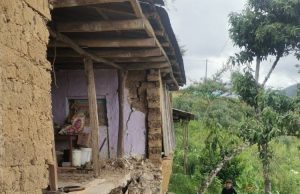 CUTERVO: VIVIENDA SE DESPLOMA Y FAMILIA SALVO DE MILAGRO