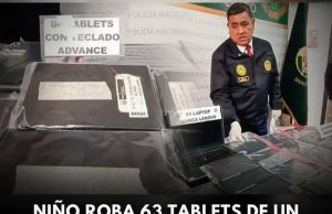 NIÑO ROBA 63 TABLETS DE UN COLEGIO EN CUSCO Y ES ENTREGADO A LA POLICÍA POR SU PADRE: AÚN FALTA RECUPERAR UN DISPOSITIVO.