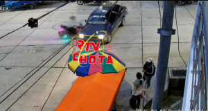 CAMARAS CAPTAN ACCIDENTE DE TRANSITO EN LA INTERSECCION DE LA AV. TODO LOS SANTOS Y EL JR. 27 DE NOVIEMBRE