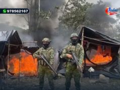 EJERCITO ECUATORIANO DESMANTELA CAMPAMENTO DE MINERIA ILEGAL EN ZAMORACHINCHIPE