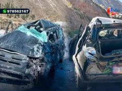 FAMILIA CAYO A ABISMO DE MAS DE 20 METROS Y SOBREVIVIO DE MILAGRO EN JAUJA: VEHICULO QUEDO DESTROZADO