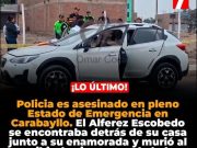 ALFEEREZ PNP DE CHACHAPOYAS ES LA PRIMERA VICTIMA EN ESTE SEGUNDO DIA DE ESTADO DE EMERGENCIA EN LIMA Y CALLAO